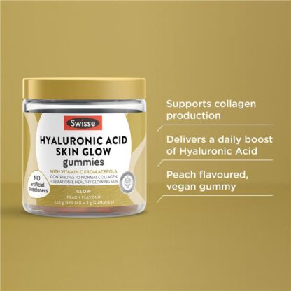 Swisse Beauty Hyaluronic Acid Skin Glow Gummies 40 Pack - Image 4